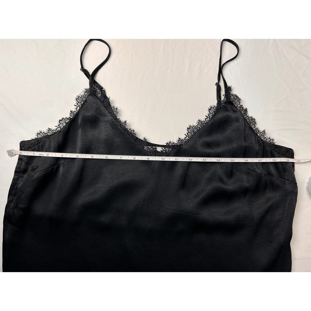 Floret Anthropologie Black Lace Trim Cami Top Sleeveless Blouse - Picture 8 of 8